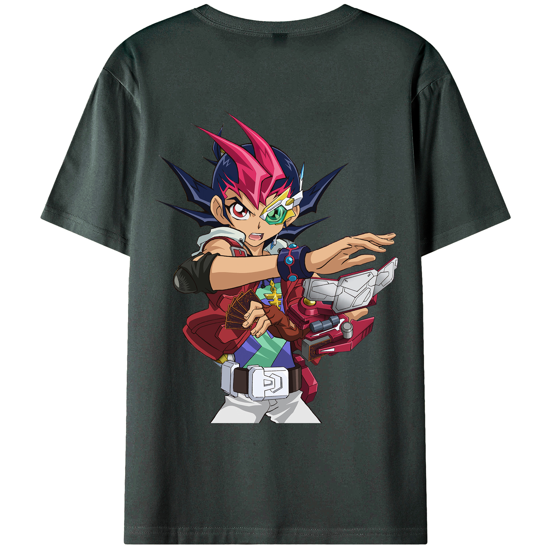 （画像用） 遊☆戯☆王 Yu-Gi-Oh! 綿100％ メンズ半袖Tシャツ（バックプリント） 通気性